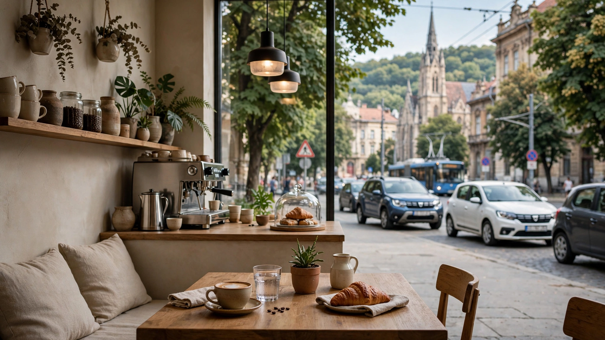 Interiorul unei cafenele GUAU! Premium Colombian Coffee din Cluj-Napoca