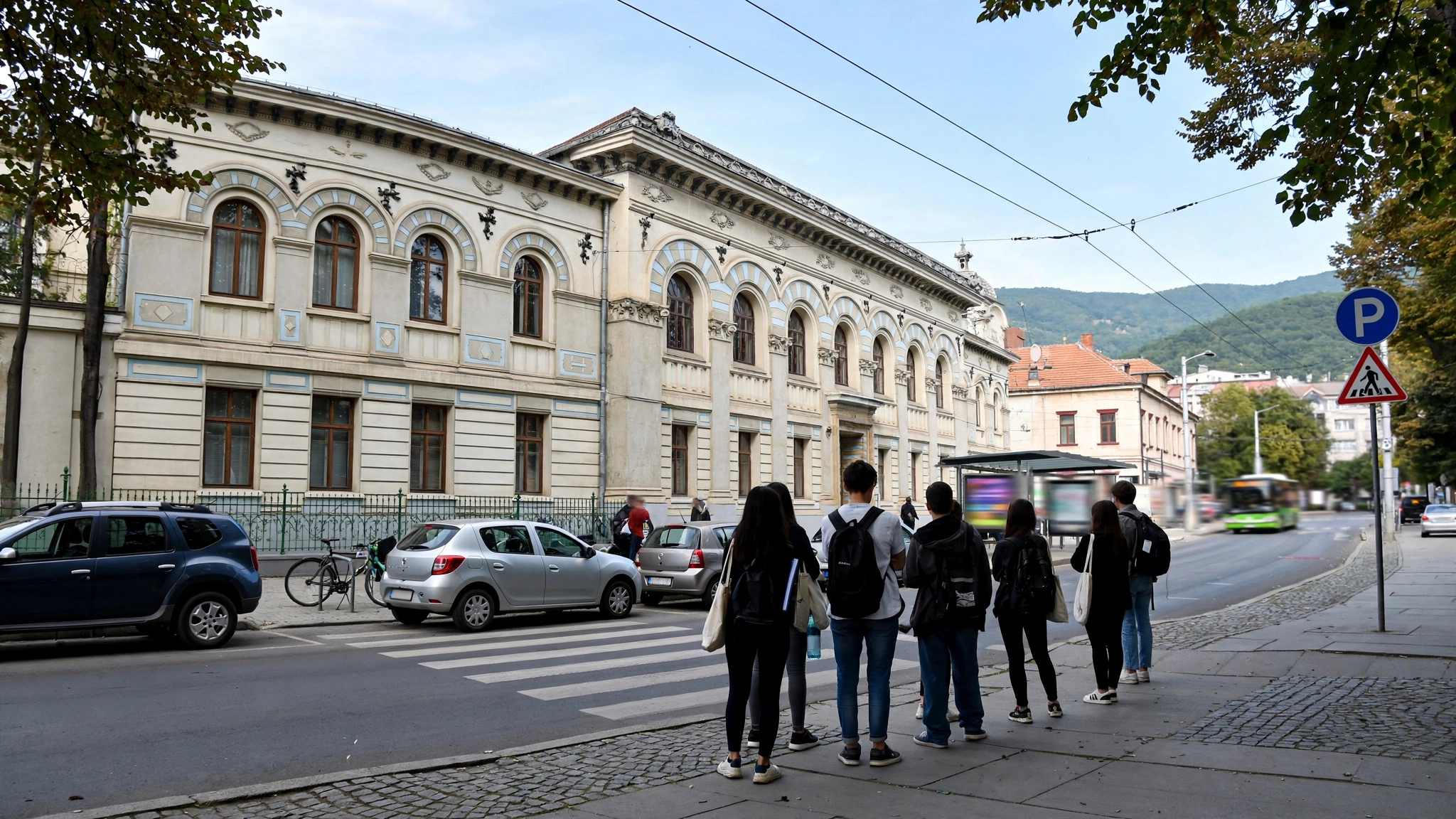 Candidați așteaptă în fața unei săli de examen la Colegiul Național Pedagogic „Gheorghe Lazăr” din Cluj-Napoca