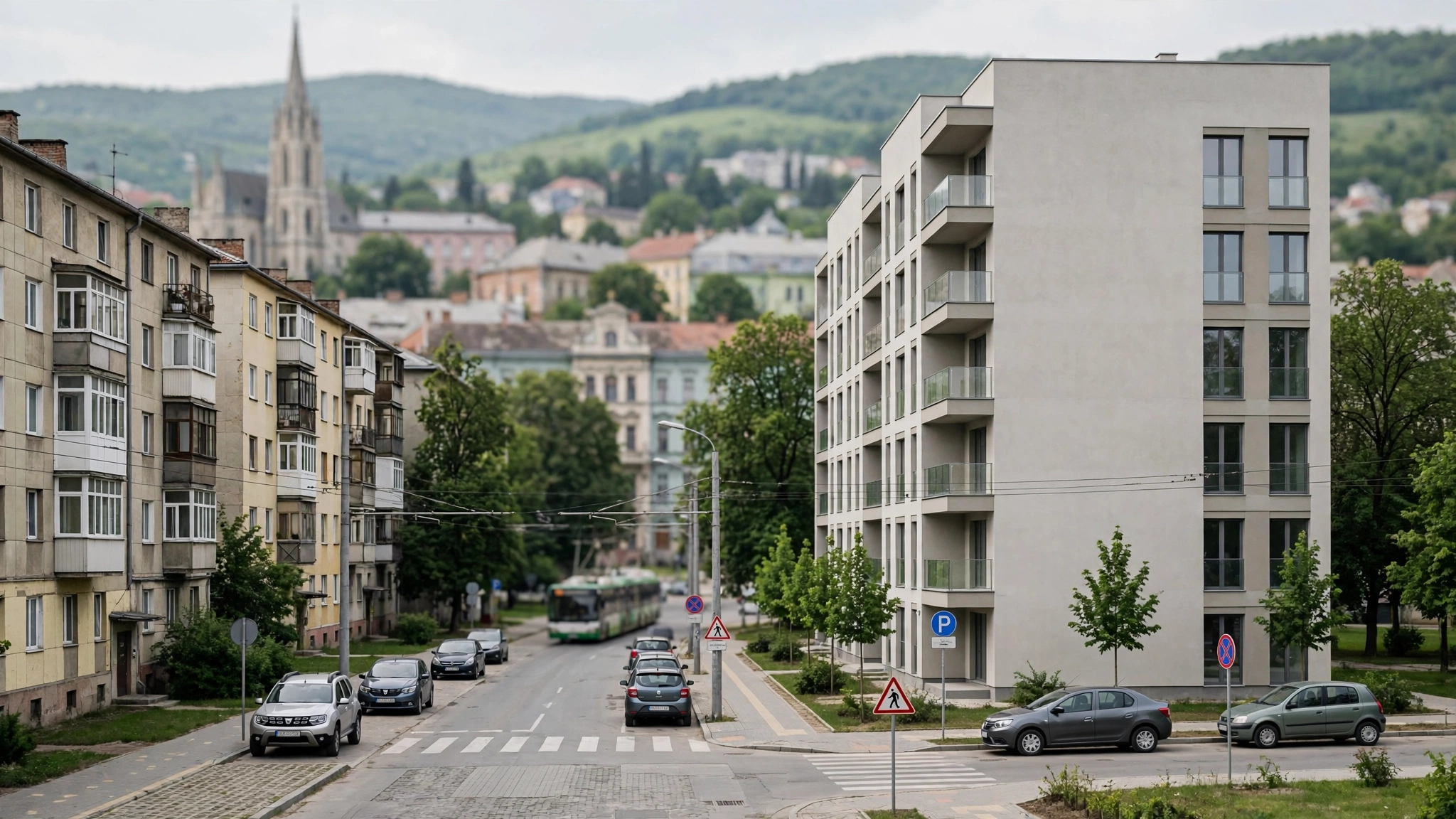 Bloc de locuințe nou construit în Cluj-Napoca