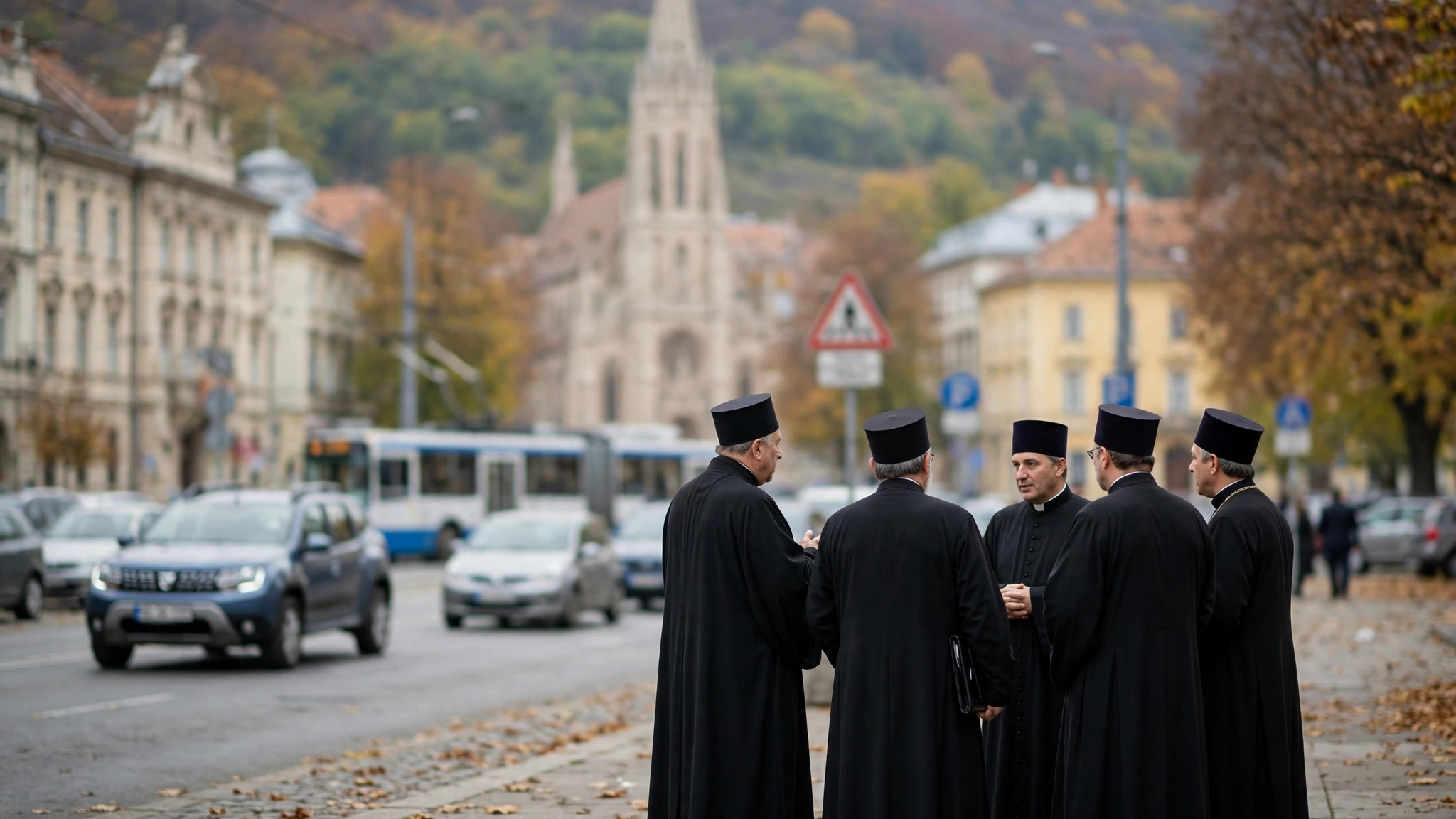 Mitropolitul Andrei alături de clerici în timpul conferinței preoțești de toamnă