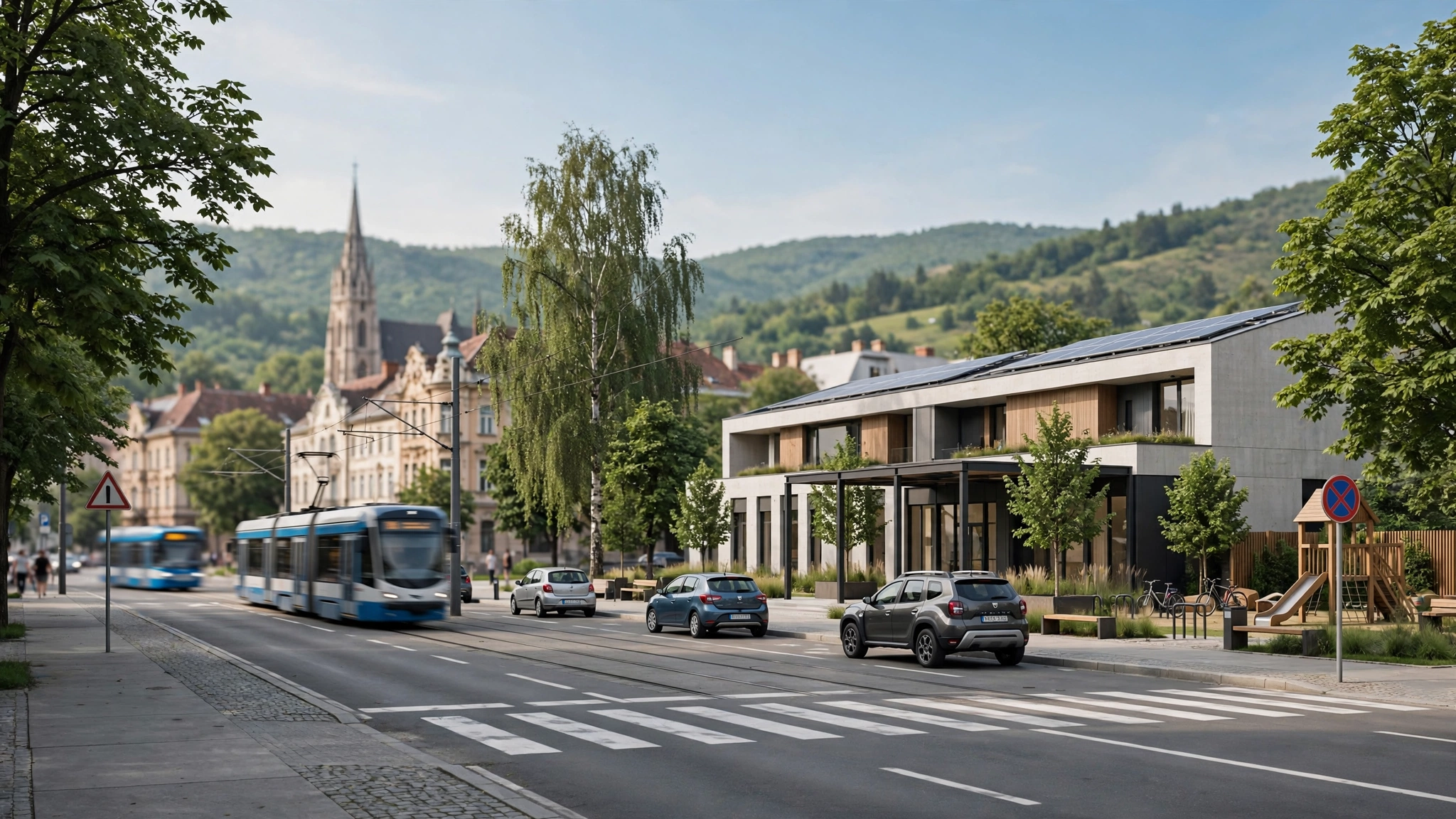 Vizualizare a viitorului centru de familie Copilarium din Parcul Industrial Tetarom I, Cluj-Napoca