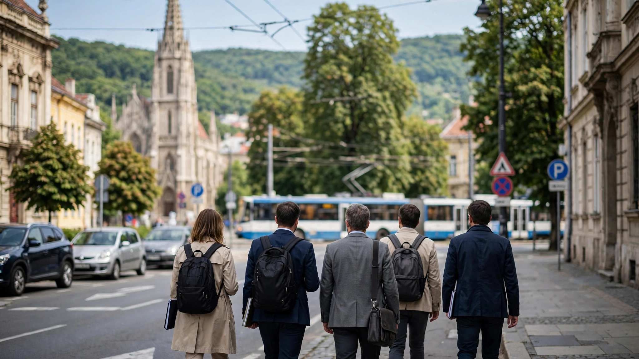 Membri ai delegației Universității Babeș-Bolyai în vizită la Universitatea Atlas din Istanbul