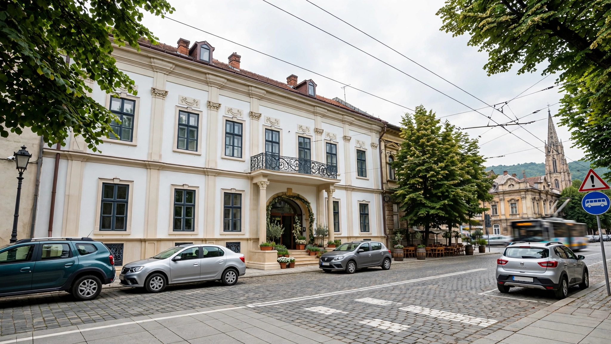 Fațada Palatului Mikes din Piața Muzeului, Cluj-Napoca, unde se deschide Hanu' Berarilor