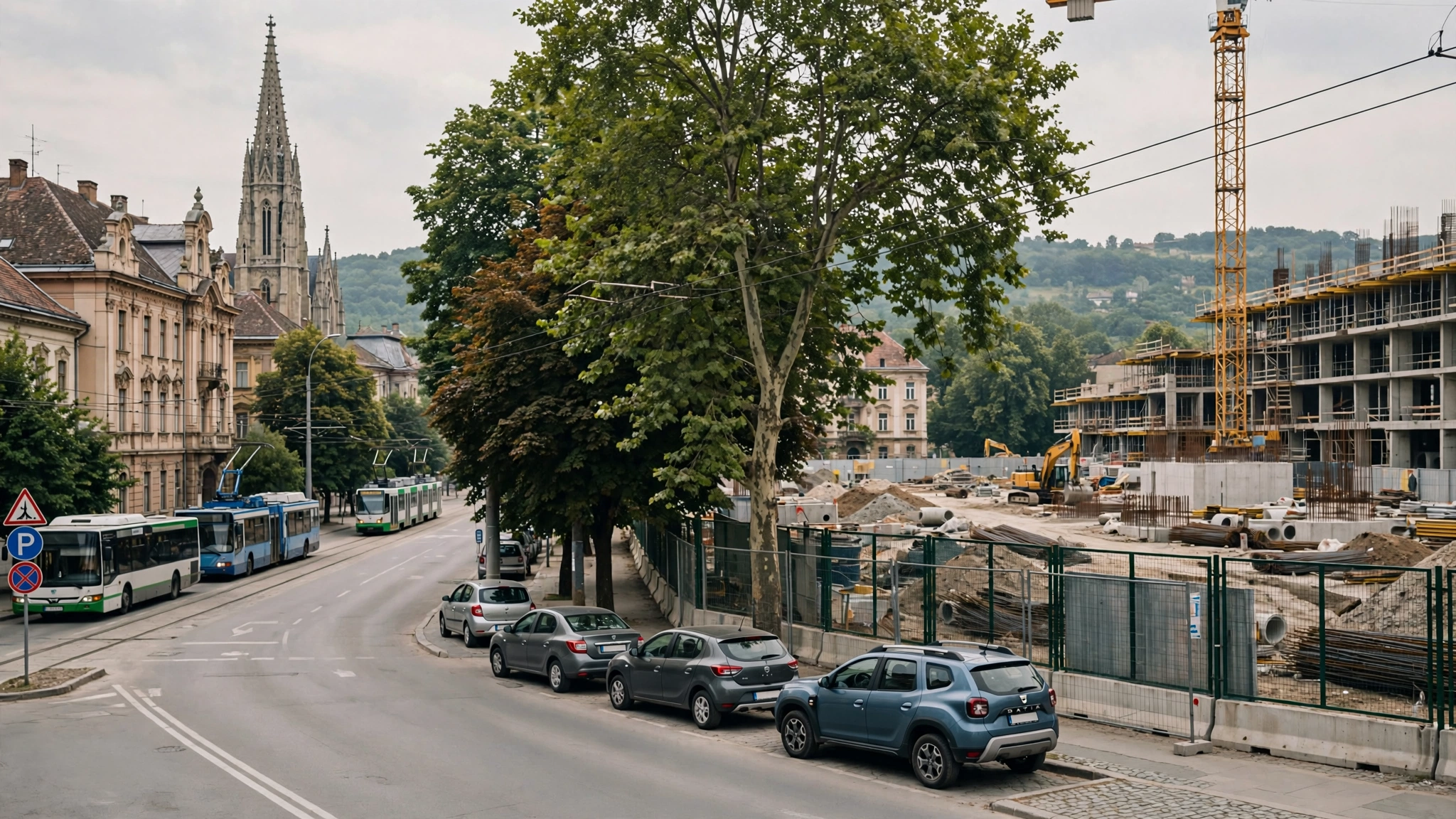 Șantierul proiectului RIVUS Cluj-Napoca, dezvoltat de IULIUS pe o fostă platformă industrială