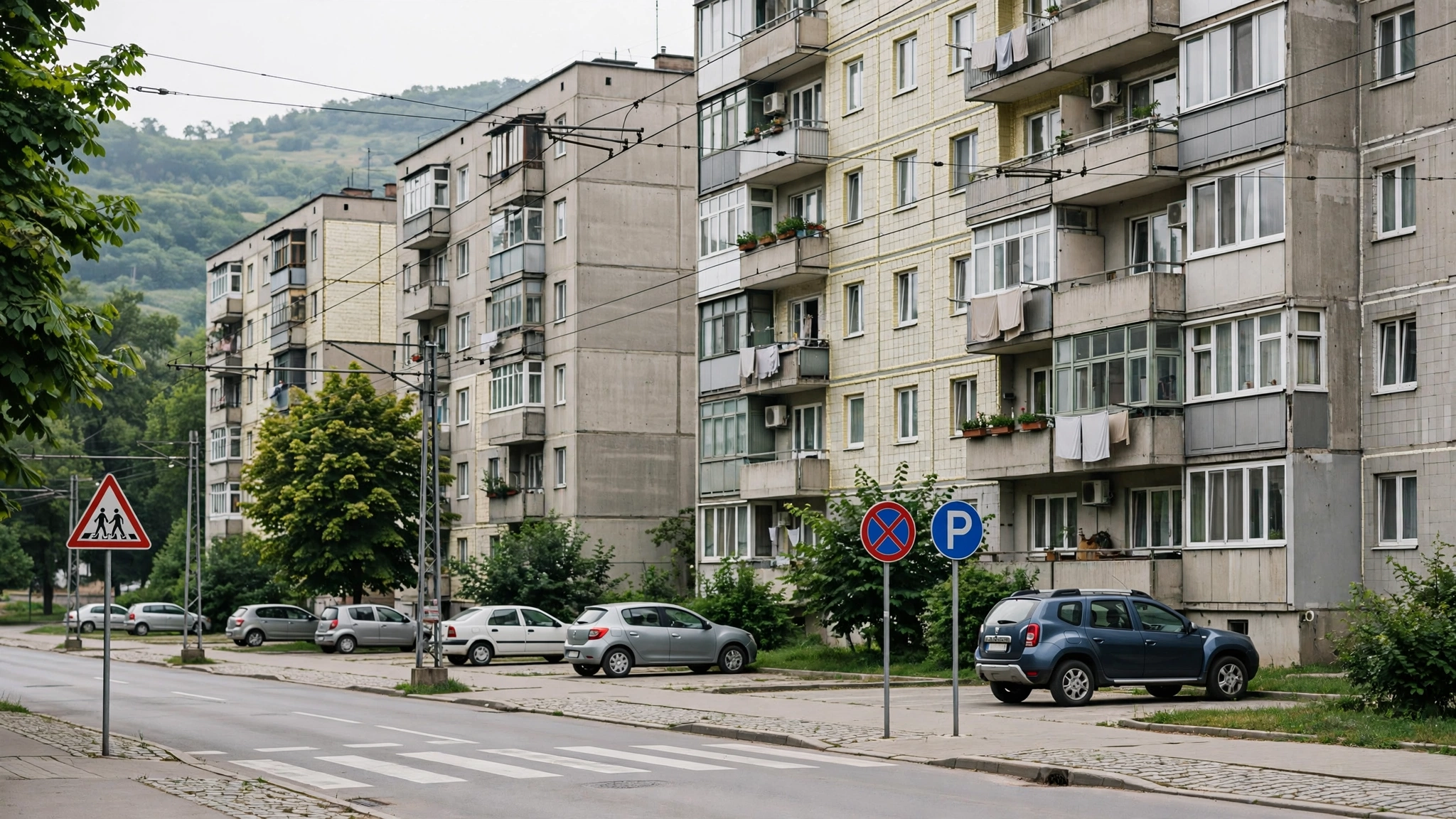 Imobil din cartierul Grigorescu, Cluj-Napoca, unde a avut loc incidentul